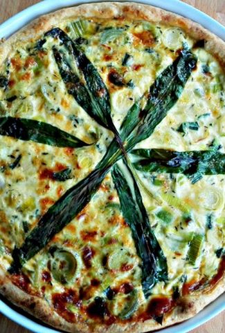 Leek Quiche with Wild Garlic