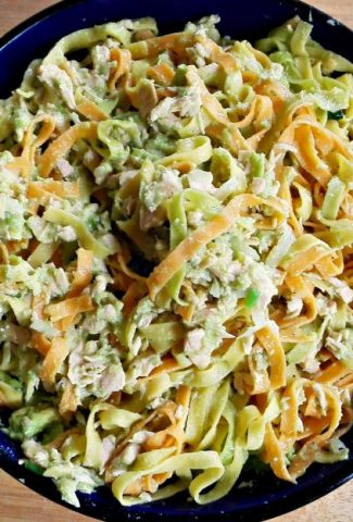 Fresh Pasta with Salmon and Avocado