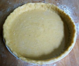 Pricked pie crust
