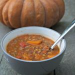 Pumpkin Tomato Lentil Soup