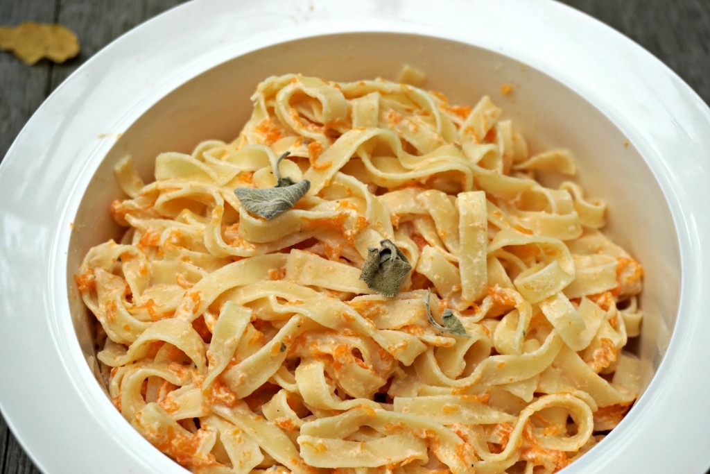 Pumpkin Pasta in Serving Dish