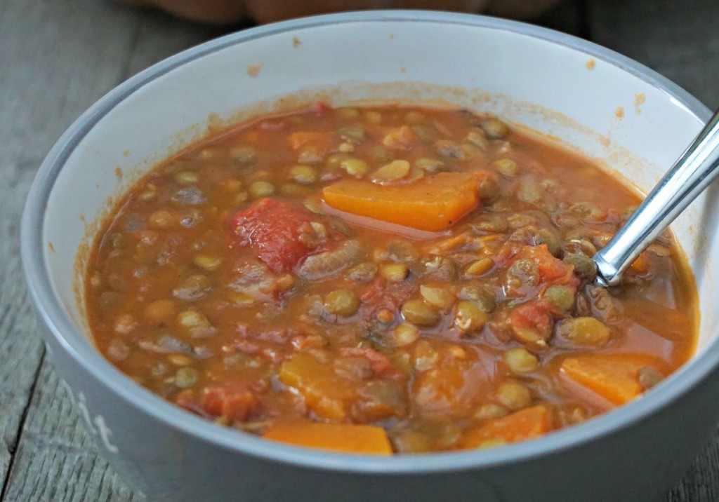 Big Bowl of Pumpkin Lentil Soup