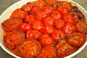 Cooked Tomatoes in dish