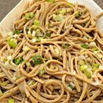 Sesame noodles with green onions