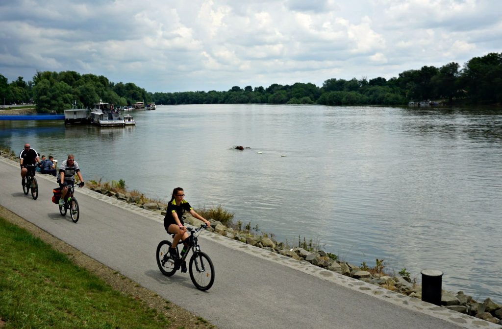 Danube River Szentendre bikes Central Europe