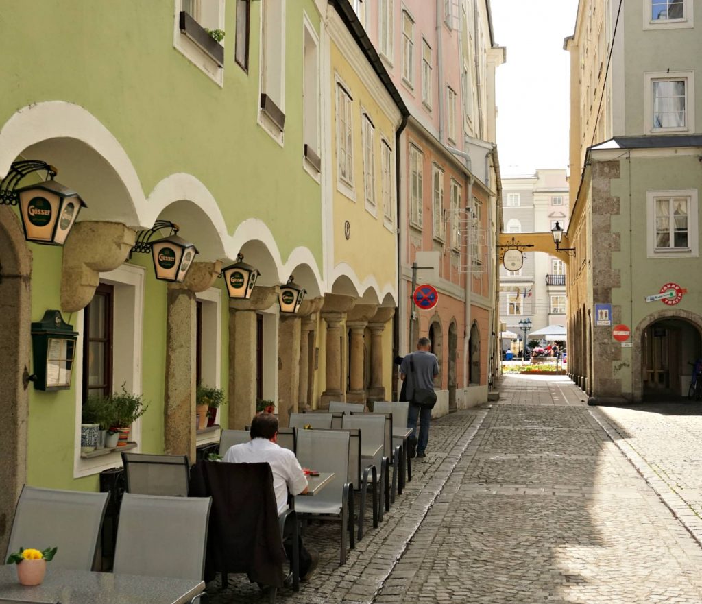 Linz street Central Europe