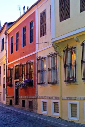 Xanthi street at dusk Journey to Greece