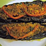 Papoutsakia – Greek Stuffed Eggplants
