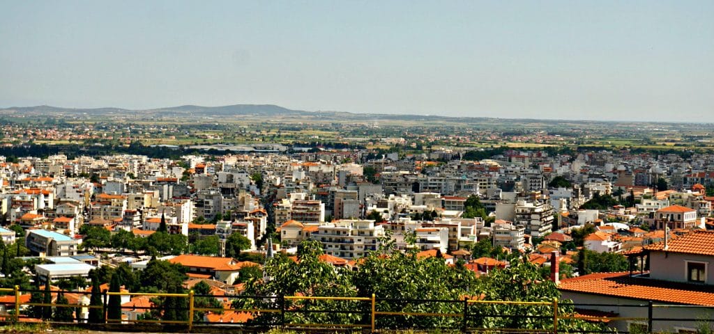 Xanithippi view of Xanthi - eating out