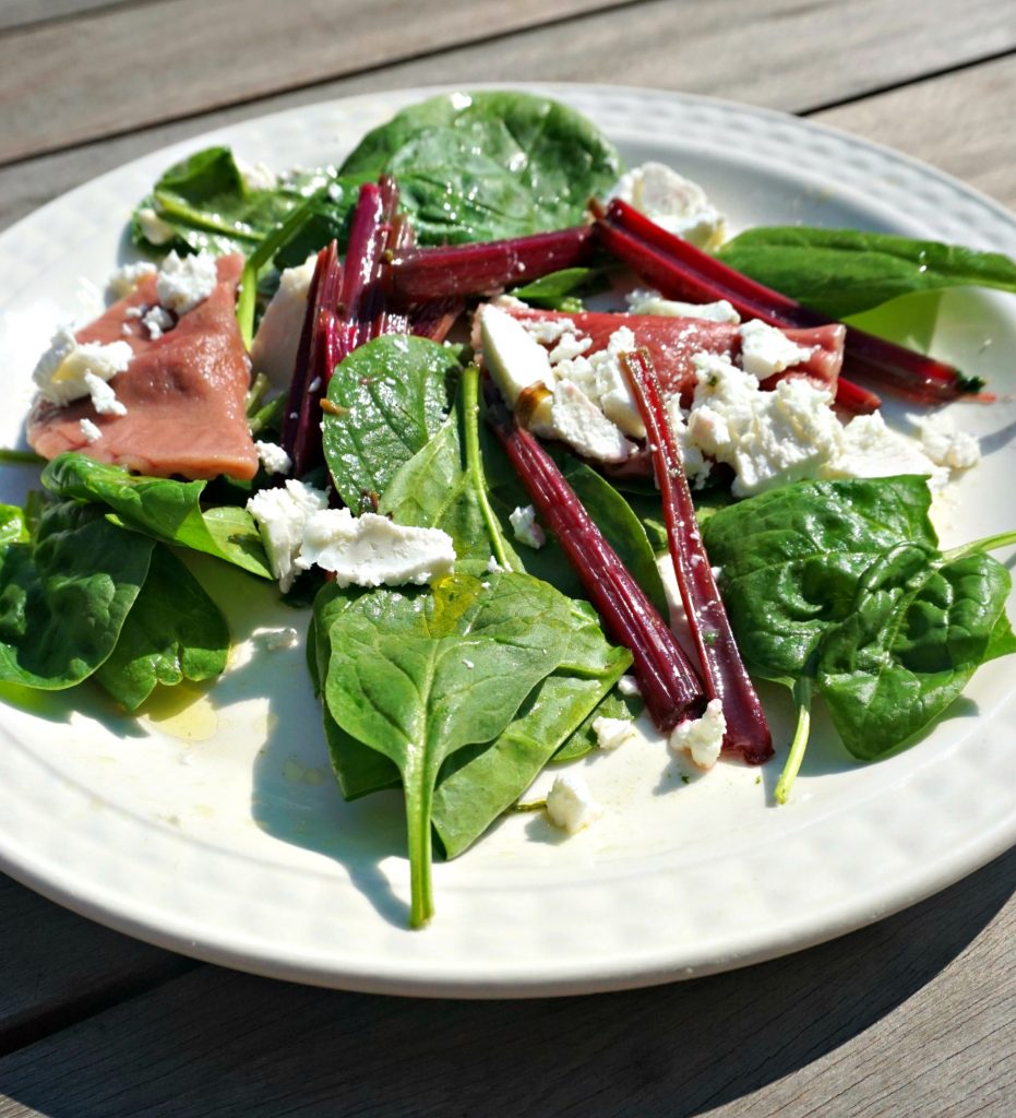 Red Beet Ravioli with Greens