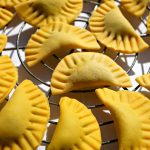 Pumpkin Ravioli with Spinach and Goat Cheese