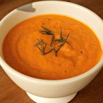 Roasted Carrot Rosemary Garlic Soup