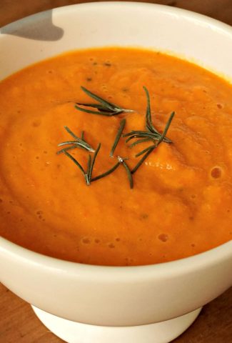 Carrot Rosemary Garlic Soup
