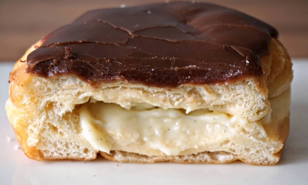 Kettle Glazed Doughnuts - Chocolate Glazed Raised with Cream