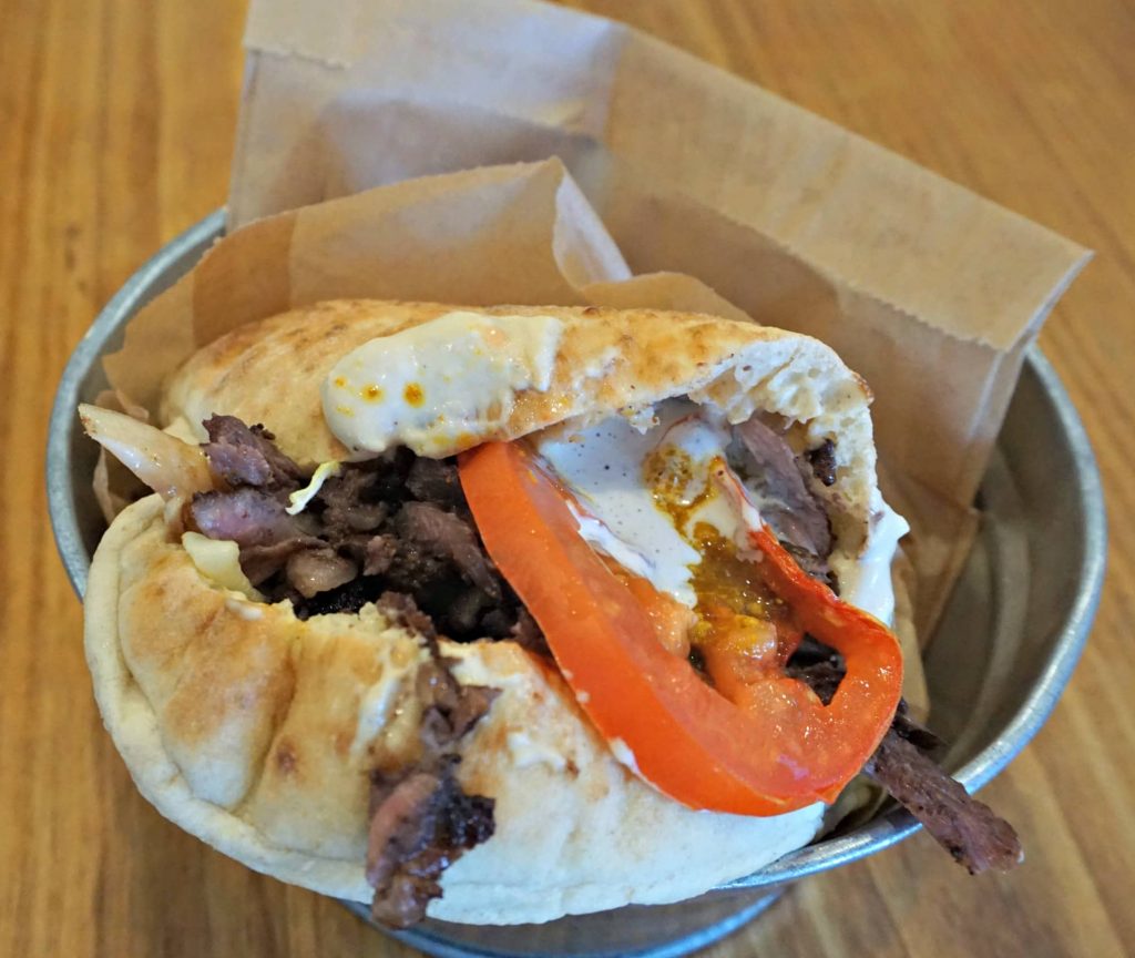 Soom Soom beef shawarma pita