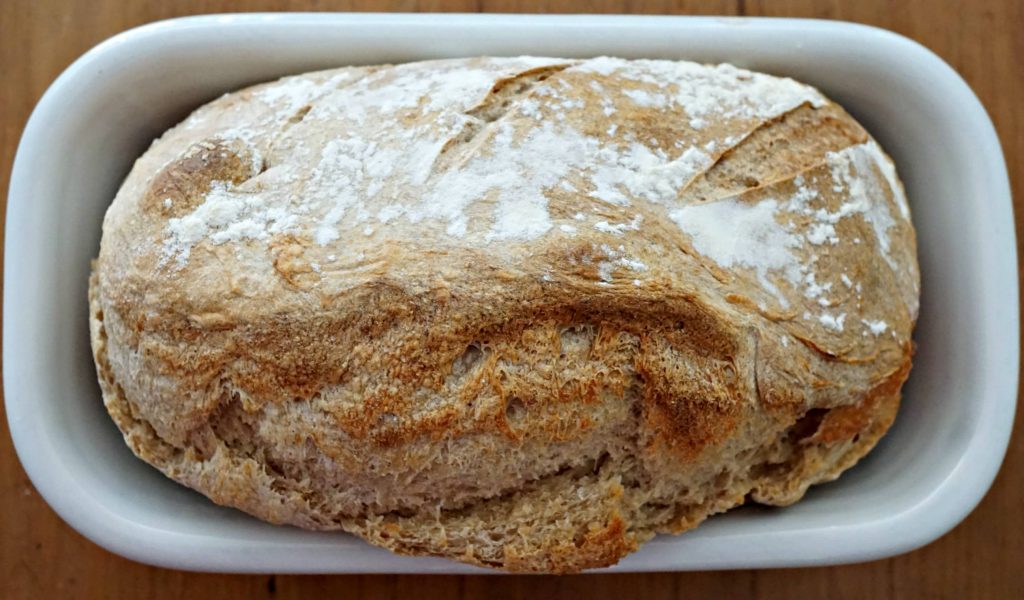 Making bread - sourdough bread pan