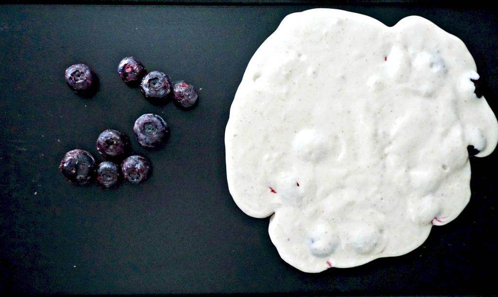 Blueberry Sourdough Pancakes Uncooked