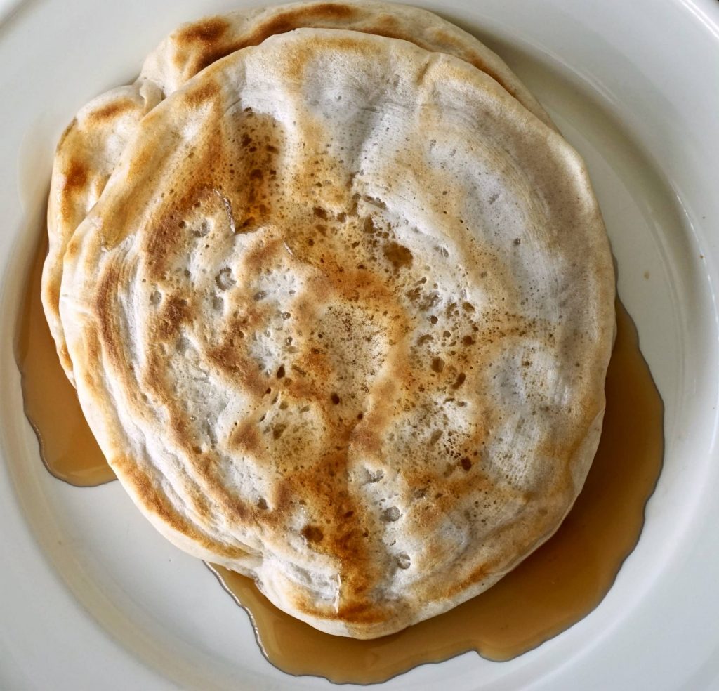 Sourdough Pancakes with Maple Syrup
