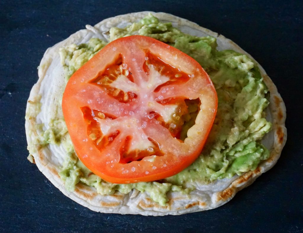 Sourdough Pancake with Avocado Tomato