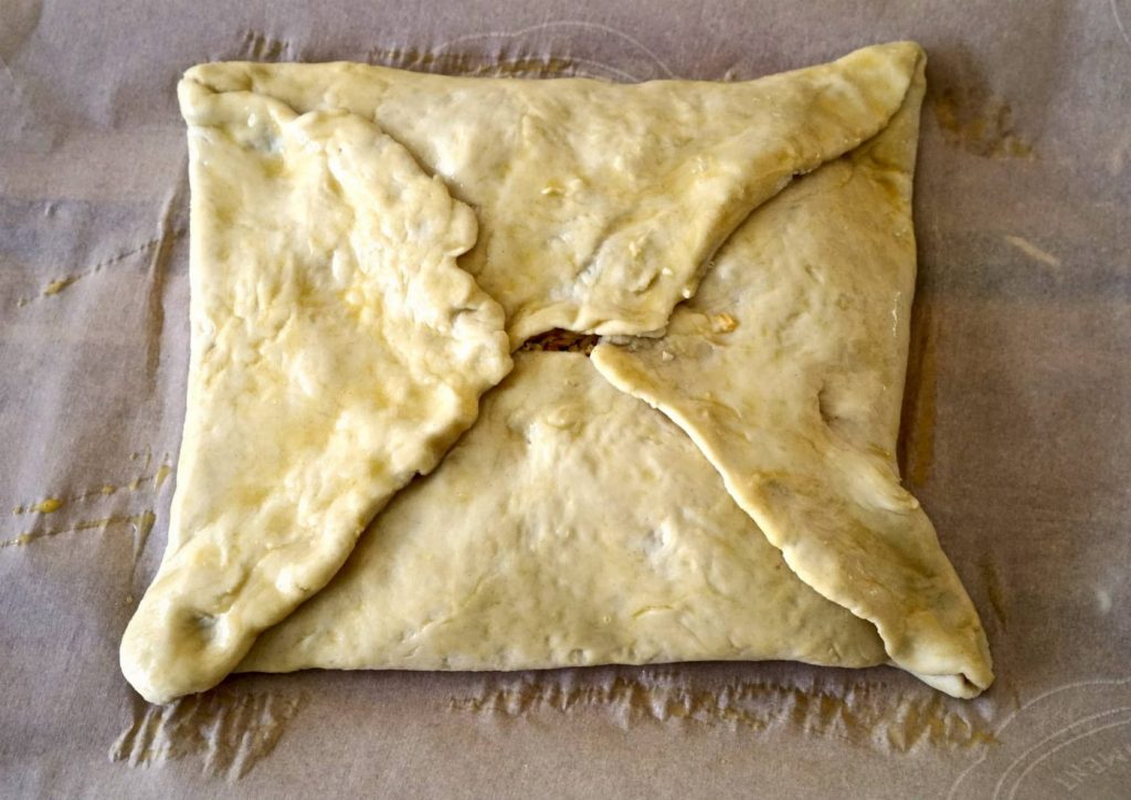 Unbaked Folded Khachapuri - Tasting Georgia