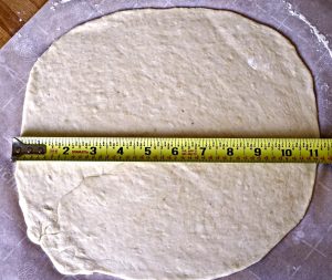 Swiss Chard Pie rolled dough