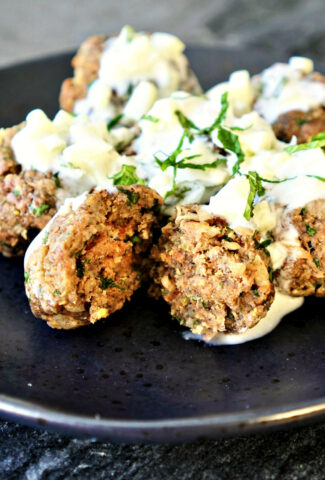 Greek Lamb Meatballs w tzatziki sauce